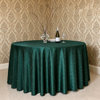 Nappe ronde épaisse à motif floral jacquard, qualité hôtelière pour banquets de mariage et restaurants