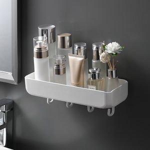 Étagère de salle de bain moderne en métal, support mural suspendu sans perçage ni clouage pour lavabo et toilettes, idéal pour la maison - Product Image 2