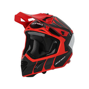 Casco Integrale Acerbis Offroad X-Track Rosso per Protezione Moto e Corse - Product Image 1