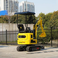 Excavator Mini Crawler Gaohong 1,2 Ton Sistem Hidrolik Penuh dengan Motor & Gear Bosch Rexroth, Konstruksi Kompak