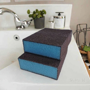 Chất lượng tốt nhà bếp rỉ sét làm sạch Emery Sponge carborundum Sponge chậu Chảo món ăn Scrubber Bàn chải cọ rửa Pad - Product Image 2