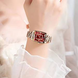นาฬิกา POEDAGAR 785EU รุ่นมาตรฐานหรูหราสง่างามสำหรับผู้หญิง แสดงวันที่ กันน้ำ รูปทรงสี่เหลี่ยมผืนผ้า สายสแตนเลส สตีล ควอตซ์ นาฬิกาข้อมือผู้หญิง - Product Image 1