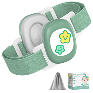 बेबी सुनवाई सुरक्षा शोर कम करने के लिए हेडबैंड के साथ सिलिकॉन फोल्डेबल पुनः प्रयोज्य कान मफ - Product Image 1