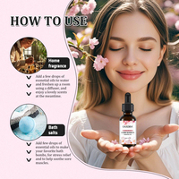 Huile Essentielle Pure de Fleur de Cerisier 30ml, Qualité Thérapeutique, Parfum Longue Durée pour Diffuseur, Bain Aromatique et Massage