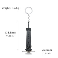 Porte-clés Anime NieR Automata 2B YoRHa No.2 Type B Beastlord Sword Oddity Emil Pendentif Porte-clés Femmes Hommes Porte-clés de voiture Bijoux