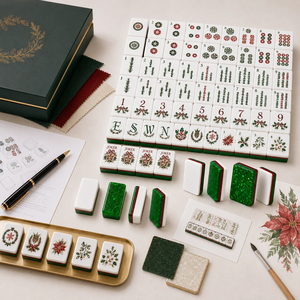 Tuiles de Mahjong Américaines Personnalisées 160 Pièces en Acrylique Gravé Étiquette Privée Fabricant OEM ODM - Product Image 5