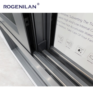 Rogenilan Canada Slides <strong>Window</strong> <strong>With</strong> <strong>Mosquito</strong> <strong>Net</strong> Black Aluminum Profile Low-e Glass Sliding <strong>Windows</strong> Price - Product Image 5