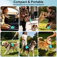 Nouvelle bouteille d'eau portable pliable isolée en acier inoxydable 304 pour animaux de compagnie, écologique, moderne, imperméable, 285 ml, pour chiens