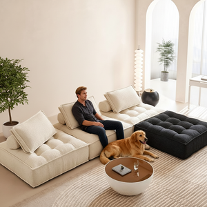 Divano Letto Minimalista a Una Piazza con Compressione Sottovuoto, Design Modulare Quadrato, Rivestimento in Tessuto per <span class=keywords><strong>Piccoli</strong></span> Appartamenti - Product Image 1