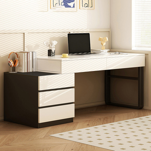 <span class=keywords><strong>Scrivania</strong></span> a L con Cassettiera di Dimensioni Personalizzabili per Appartamenti Piccoli, Tavolo da Studio con Sedia per Camera da Letto e Soggiorno per Ragazze - Product Image 4