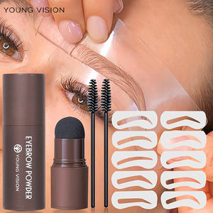 Haute qualité YOUNG VISION crayon à sourcils sourcil délié visage <span class=keywords><strong>Contour</strong></span> ombre poudre timbre sourcils pochoirs brosse - Product Image 1