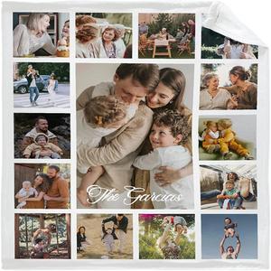 Custom <strong>Blanket</strong> with 15 Photos Love Family <strong>Memories</strong> Personalized Picture Throw <strong>Blanket</strong> with Text Gift - Product Image 2
