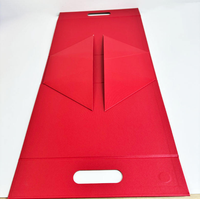 Carpeta de Cartón Reciclable Plegable Estilo Triángulo Unitario con Forro de Algodón y Barnizado, Logotipo Personalizado Premium para Regalo de Boda