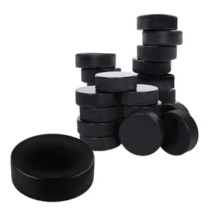 Bán nóng bán buôn tiêu chuẩn đen chính thức Kích thước vật liệu cao su thực hành và Đào tạo cổ điển Hockey pucks