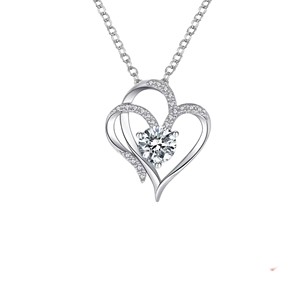 Collier en forme de cœur de style classique, pendentif en forme de cœur d'amour, bijoux de mode ornés, collier cadeau, bijoux - Product Image 6