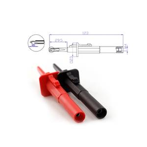หัววัดคุณภาพสูงแบบมืออาชีพ ขนาด 4 มม. หุ้มฉนวน พร้อมคลิปหนีบ สำหรับมัลติมิเตอร์และออสซิลโลสโคป - Product Image 2