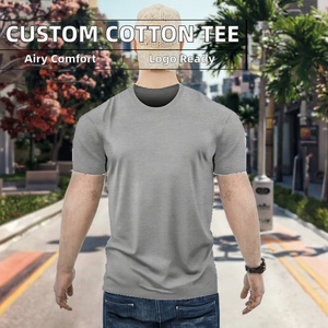 Vente Flash Usine : T-shirt Homme Décontracté Personnalisé avec Votre Logo, 100% Coton 150 GSM, Imprimé par Transfert Thermique, Respirant, Manches Courtes, Vierge - Product Image 2