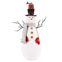 Figura de Muñeco de Nieve Navideño de Tela con Gorro de Doble Capa, Compra al por Mayor, Decoración Navideña