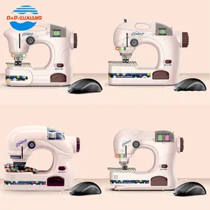 Hot Sale B/O Light Household Toy Mini Plastic Toy Sewing Machine For Kids