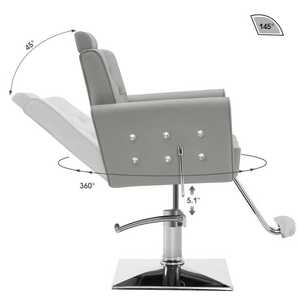 Fauteuil de Barbier Pivotant Hydraulique de Luxe Léger pour Salon de Coiffure, Chaise de Coiffure pour Coupe, Coloration, Permanente, Salon de Beauté - Product Image 5