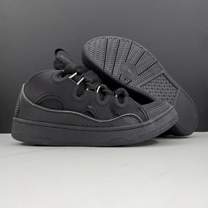 Chaussures de sport décontractées en cuir de luxe haut de gamme pour hommes, motif vague, pour le voyage, toutes saisons, rehaussantes, à lacets - Product Image 3