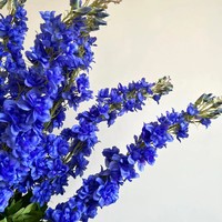 Bunga Delphinium Merah Premium Buatan, Semprotan 108cm, Batang Kawat Lentur, Bunga Palsu untuk Dekorasi Meja Pesta Pernikahan