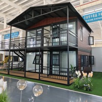 Maison mobile préfabriquée habitable, 2 à 5 chambres, 20 pieds, 40 pieds, maison conteneur pliable extensible, utilisation en entrepôt, terrasse, véranda