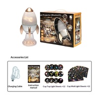 Regalo di Compleanno Creativo Multifunzione con Batteria al Litio, Spina EU, Luce Notturna a Tre Colori, Giocattolo con Proiezione a Razzo