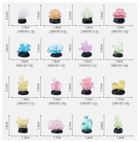 Surtido de conchas marinas Kawaii, estatua de resina de océano Coral, figuritas de Vida Marina, criaturas luminosas brillantes, regalos temáticos del océano, juguetes para niños
