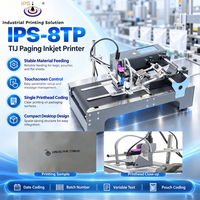 Imprimante à code-barres TIJ IPS-8TP 12,7 mm, machine de codage, imprimante à jet d'encre, date d'expiration, impression variable sur bouteille, boîte en carton avec alimentateur de pages