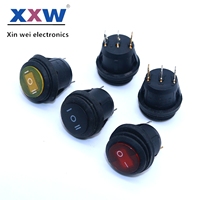 Mini interruptor basculante impermeable antivaho, 3 pines 4 pines, interruptor basculante conectado de alta corriente 15mm * 21mm