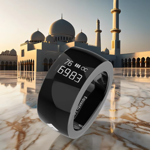 Anillo de Oración Inteligente Islámico con NFC, Acero Inoxidable, Contador Digital de Tasbeeh, Reloj de Rosario para Teléfonos Android e iOS, Anillo Zikr Tasbih - Product Image 4