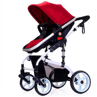 Poussette bébé High View en alliage d'aluminium, cadre métallique, 0-3 ans, légère, pliable, absorption des chocs, enfants peuvent s'asseoir et se recoucher