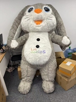 Costume de mascotte gonflable mignon de lapin de grand Lop-ear Costume de lapin gonflable de mascotte animale pour la fête d'événement