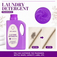Lessive en poudre ou liquide personnalisée en verre violet foncé, capsules de lessive, produits de nettoyage, parfum et senteur