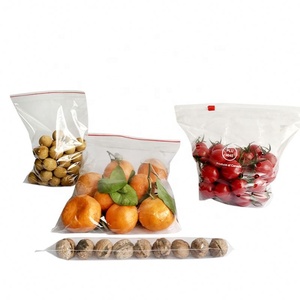 ถุงบรรจุภัณฑ์อาหารแบบใสพร้อมวาล์วซิปล็อค ราคาโรงงาน รีไซเคิลได้ ผลิตตามสั่ง ถุงซิปล็อคพลาสติก LDPE ปิดผนึกซ้ำได้ - Product Image 1