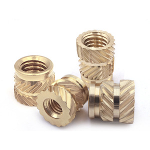 Thép không gỉ M2 M3 M4 M5 M6 M8 Knurled Brass nhiệt staking ren chèn Brass chèn Nut cho ép phun - Product Image 6