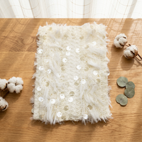 Tissu en polyester 100 % léger, tissé, brodé de dentelle, orné de perles et de paillettes, idéal pour les robes personnalisées pour garçons et filles – Vente chaude