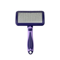 Ensemble peigne et brosse courbés en plastique Hartley pour toilettage de chiens et chats, style Bichon Frise Teddy