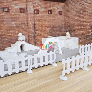 Petite fosse à balles blanche pour enfants adultes grande aire de jeux intérieure <span class=keywords><strong>XL</strong></span> location fosse à balles souple fête d'anniversaire location toboggan fosse à balles pour enfants - Product Image 2