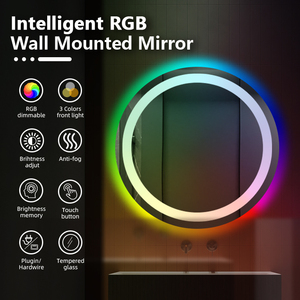 Kidoir Treo Ngang Nổi bật LED Phòng Tắm Gương Vòng Tròn Chống Sương Mù Nhiệt Độ Màu Không Thấm Nước Chiếu Sáng Gương - Product Image 2