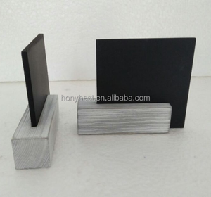 Mộc Mạc nhỏ nhà bếp Countertop Memo <span class=keywords><strong>Board</strong></span> hai mặt mini bảng đen dấu hiệu với gỗ cơ sở đứng, Tabletop menu bảng đen - Product Image 5