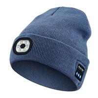 Bonnet LED multifonctionnel lumineux pour écouteurs musicaux, course nocturne et cyclisme