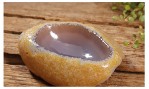 Posacenere in Agata Naturale Grezza, Ciotola in Giada Grezza, Ornamento Mini da Scrivania in Cristallo Calcedonio, Disponibile all'Ingrosso - Product Image 6
