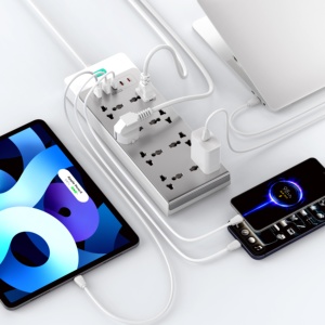 LDNIO SC4 Enchufe de Extensión de 8 Vías con Toma de Corriente USB y Enchufe EU/UK/US - Product Image 2