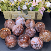 Vente en gros de boules d'artisanat en cristal de haute qualité, sphères de quartz rouge naturel pour la décoration de la maison