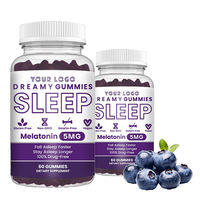 Complément alimentaire Gummies Sommeil Réparateur avec 5 mg de Mélatonine, Vitamine D, Magnésium et Extrait de Mélisse pour s'endormir plus rapidement
