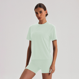 Camisetas Deportivas Personalizadas con Logotipo, Cuello Redondo, <span class=keywords><strong>Manga</strong></span> <span class=keywords><strong>Corta</strong></span>, para Gimnasio, Fitness, Yoga, <span class=keywords><strong>Mujer</strong></span>, para Entrenamiento, Running, Actividades al Aire Libre - Product Image 6