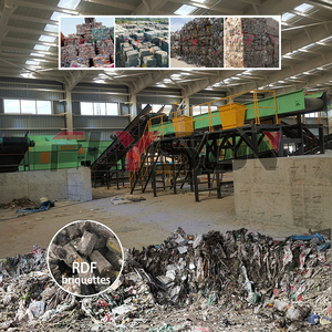 Usine de tri des déchets MSW, ligne de séparation des plastiques, des métaux et des déchets humides, unité de tri et de recyclage des déchets, machine - Product Image 1