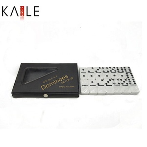 Professional Custom 4010 Double 6 White Domino 28pcs Withpacking in Black Pvc Box with <strong>for</strong> <strong>Table</strong> <strong>Board</strong> <strong>Game</strong> - Product Image 2